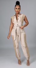 Load image into Gallery viewer, Utilize Me Jumpsuit - Tan
