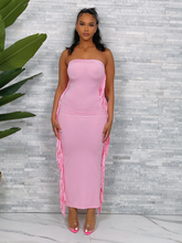 Load image into Gallery viewer, Fringe with Benefits Dress - Pink
