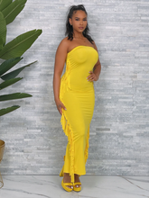 Load image into Gallery viewer, Fringe with Benefits Dress - Yellow
